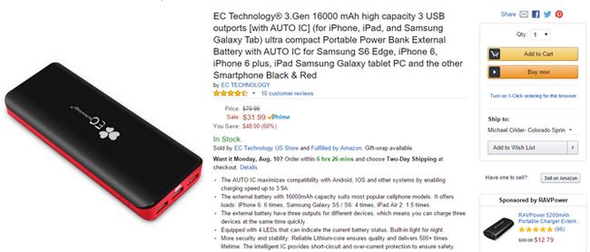 Fotografía - [Alerta Trato] Grab Este 16000mAh paquete externo de la batería por $ 24 Después de descuento en Amazon